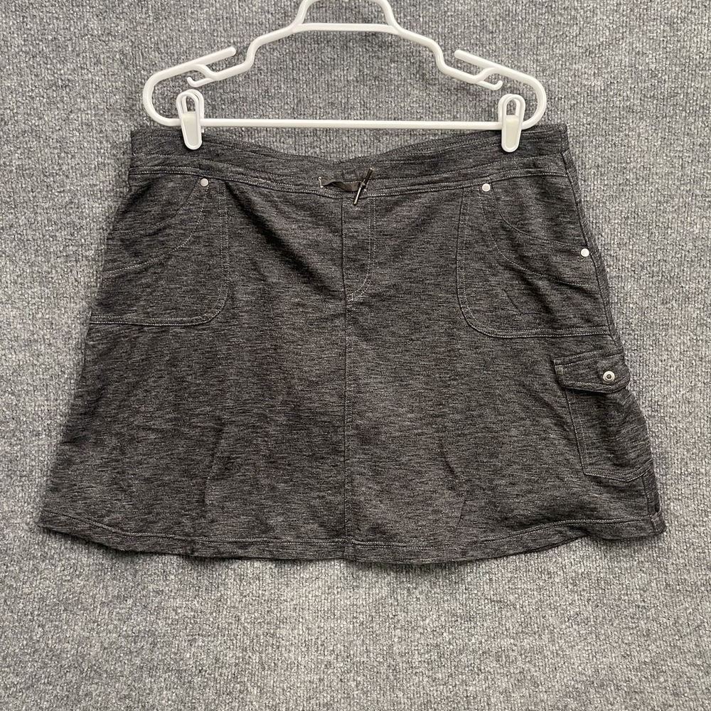 Kuhl Mova Hiking Skirt Womens Sz XL Heathered Gray  Lined Short